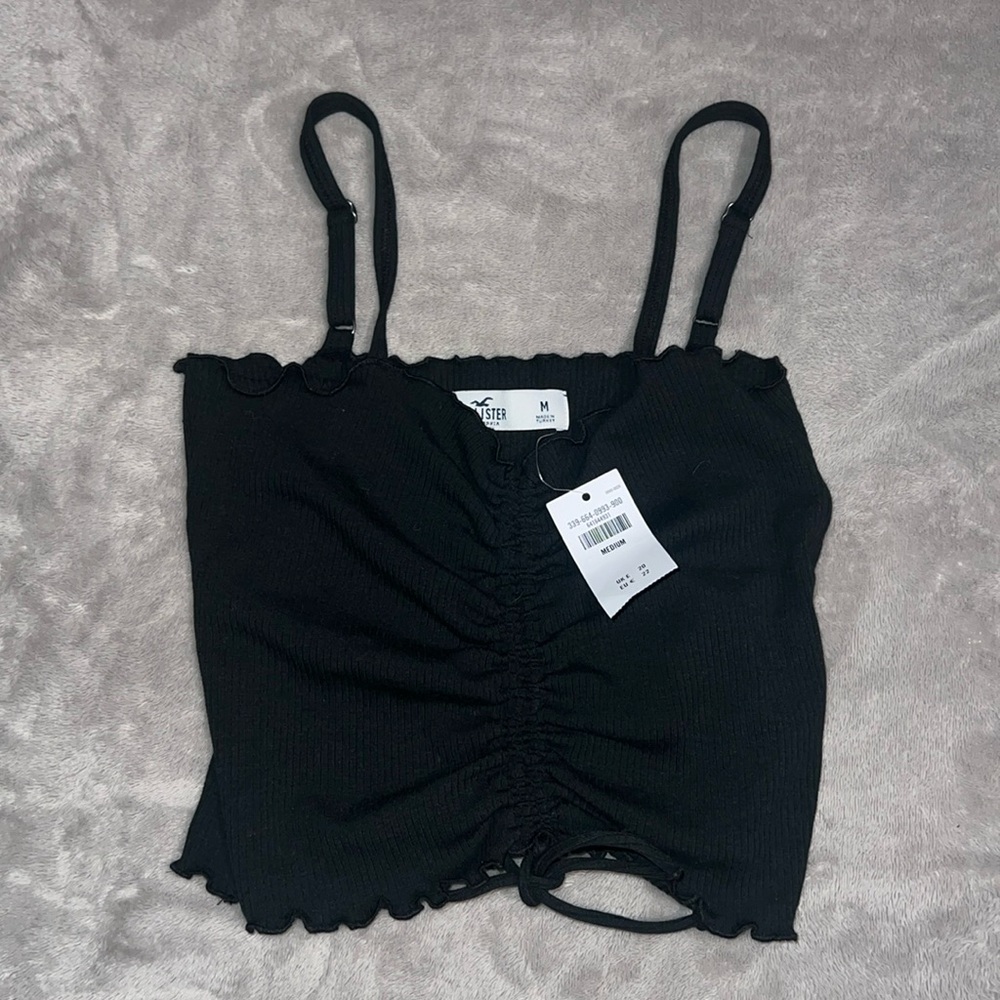 NWT Hollister black crop tank top!
